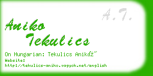 aniko tekulics business card